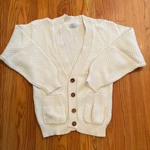 Men’s cream colored Axiom cardigan